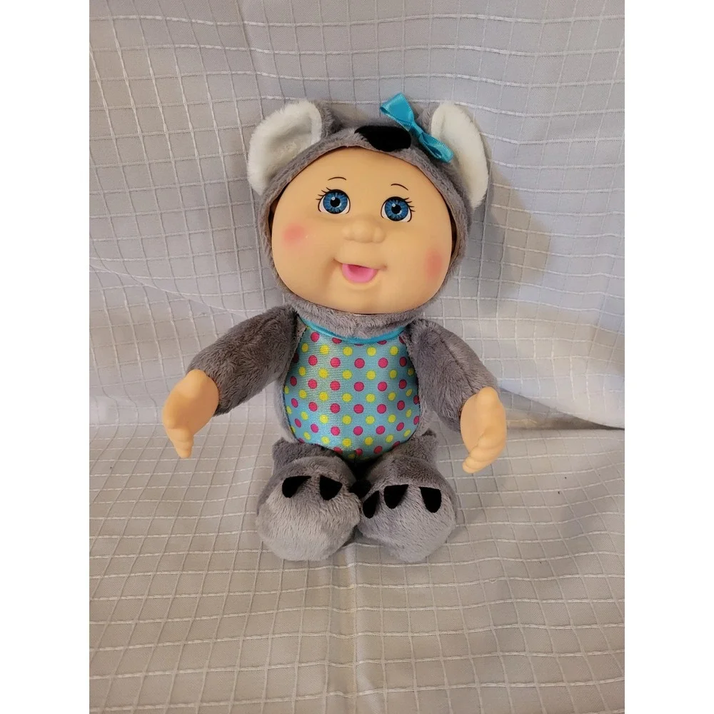 Cabbage Patch Kids Cuties Koala Plush Doll‎ Grey Blue Polka Dot 2018 CPK 9 Inch
